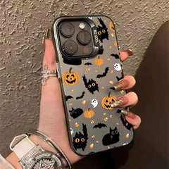 Halloween Cat Pumpkin Bat Phone Case for Iphone 13 14 15 16 17 Pro Max plus 16E 17E 17 Air 11 18 Pro Shockproof Funda Back Cover