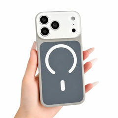 Dopamine Color Block Slim Phone Case for Iphone 18 Pro Max 17 16 15 14 13 Pro Max, Matte Hard PC Cover, Magnetic Wireless Charging Compatible with Magsafe(Not Strong), Lightweight Ultra Slim Fashion Case