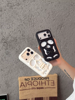 3D Rivet Skull iPhone Case