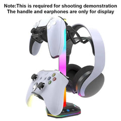Game Controller Holder, Game Controller Display Stand with RGB Light Effect, Console Accessories for PS5 Controller/Xbox Controller, Switch Controller, Game Accessories, Game Peripherals