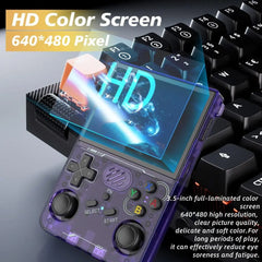 Portable Game Console, Rechargeable Handheld Game Console with Built-In Games, Classic Home Game Console, HD Screen Game Console for Home, Protective, Handheld Gaming Console