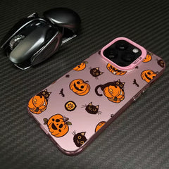 Halloween Cat Pumpkin Bat Phone Case for Iphone 13 14 15 16 17 Pro Max plus 16E 17E 17 Air 11 18 Pro Shockproof Funda Back Cover