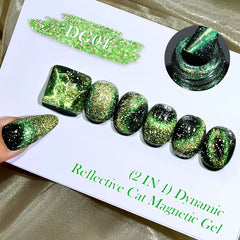 7Ml Reflective Cat Magnetic Gel Nail Polish Dynamic Double Light Magnet Gel Polish Semi Permanent UV Gel for Nail Art