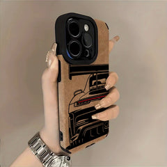 Cool Sports Car Phone Case for  18 Pro Max 17 16 15 plus 14 13 12 11 17 Pro Air XR X XS 7 plus SE 2022 Faux Leather Cover