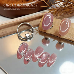 Black Hole Shape Cat Eye Nail Art Magnet Suck Hollow Cat Eye Nail Art Effect Magnet Ring for Magnetic Gel Polish Manicure Tools