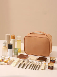 Thickened Oxford Cloth Material, Single or Double Layer, Unisex, Fashionable Toiletry and Makeup Bag, Suitable for Travel, Vacation, Work Trips, Daily Outings, Convenient and Multifunctional Toiletry and Makeup Bag, for Storing and Organizing Power Banks, Data Cables, Lotions, Skin Care Products, Makeup Brushes, Toothbrushes, Toothpaste, Etc., Waterproof Travel Makeup Bag, Essential for Storing Makeup Brushes and Embroidery Tools