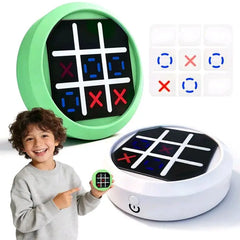 4-In-1 Electronic Tic Tac Toe Game: AI Battle, 2-Player Mode, Memory & Quick Hit Challenge | Game Console for Adults