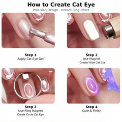 Black Hole Shape Cat Eye Nail Art Magnet Suck Hollow Cat Eye Nail Art Effect Magnet Ring for Magnetic Gel Polish Manicure Tools