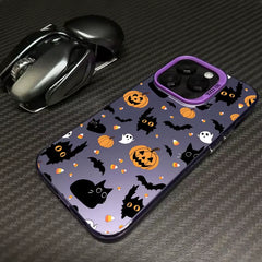 Halloween Cat Pumpkin Bat Phone Case for Iphone 13 14 15 16 17 Pro Max plus 16E 17E 17 Air 11 18 Pro Shockproof Funda Back Cover