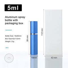 5Ml Perfume Atomizer 5/20/30/50Pcs Mini Spray Bottle Aluminum Glass Refillable Travel Fragrance Mist Bottle with Gift Box