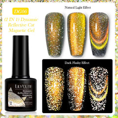7Ml Reflective Cat Magnetic Gel Nail Polish Dynamic Double Light Magnet Gel Polish Semi Permanent UV Gel for Nail Art