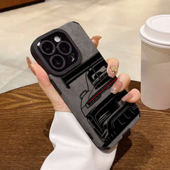Cool Sports Car Phone Case for  18 Pro Max 17 16 15 plus 14 13 12 11 17 Pro Air XR X XS 7 plus SE 2022 Faux Leather Cover