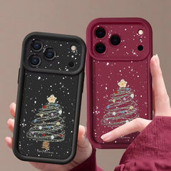 Christmas Tree Printed Soft TPU Case for Iphone 18 17 15 16 Pro Max 14 13 12 Pro Max 17E 11 17 16E Shockproof Phone Cover