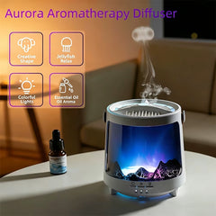 Aurora Jellyfish Aroma Humidifier, 7 Color Light, Dual Mist Modes, 2H/8H Timer, 300Ml, Essential Oil Diffuser, Christmas Gift