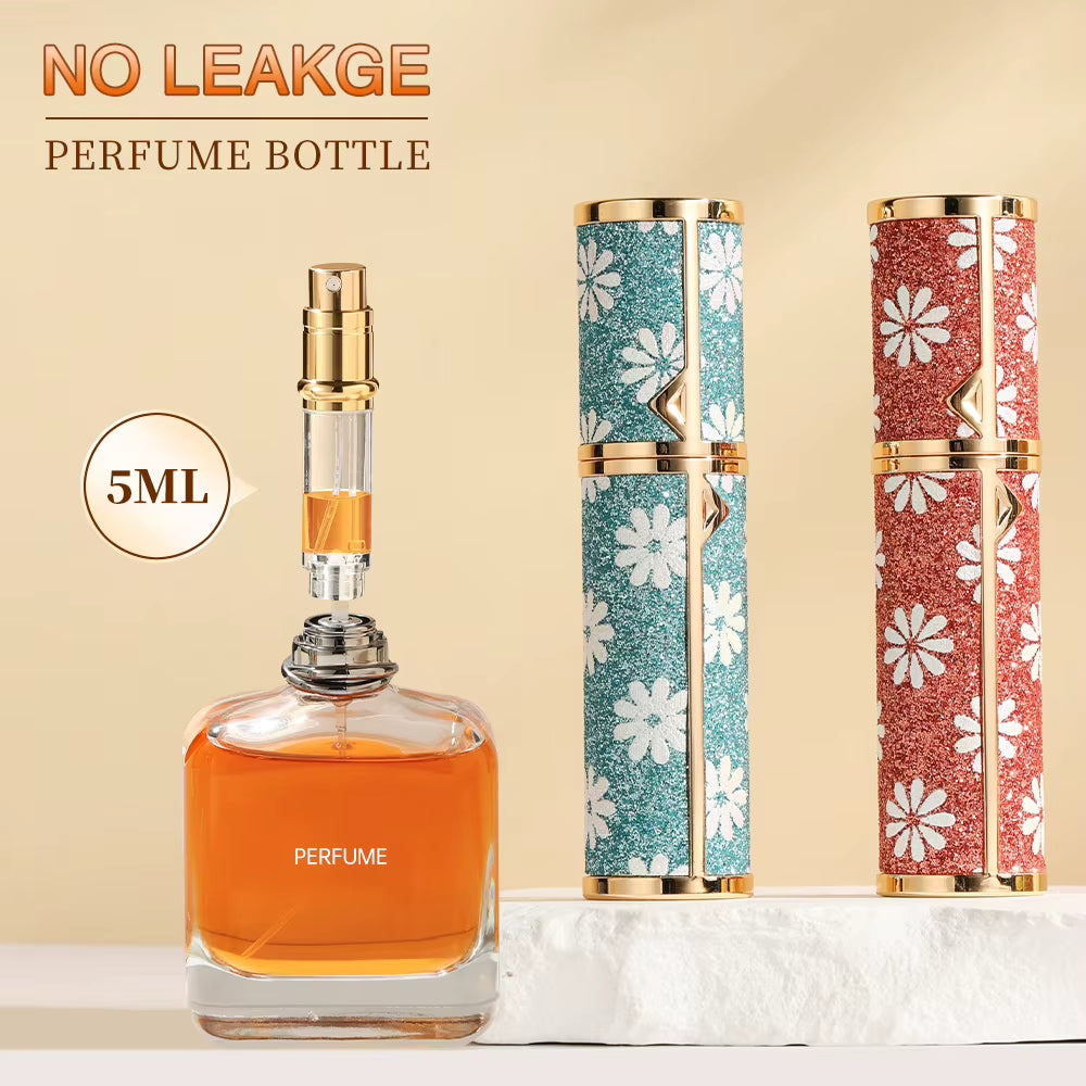 5ml Portable Mini Perfume Refill Bottle - Refillable Spray Jar and Atomizer for Travel