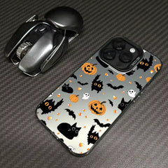 Halloween Cat Pumpkin Bat Phone Case for Iphone 13 14 15 16 17 Pro Max plus 16E 17E 17 Air 11 18 Pro Shockproof Funda Back Cover