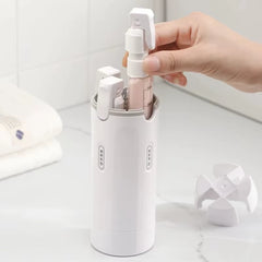 Leak-Proof 4-in-1 Travel Dispenser: Portable Refillable Container for Shampoo and Conditioner