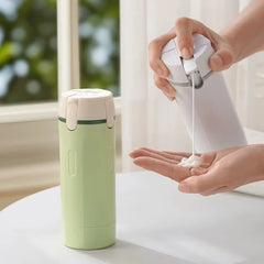 Leak-Proof 4-in-1 Travel Dispenser: Portable Refillable Container for Shampoo and Conditioner