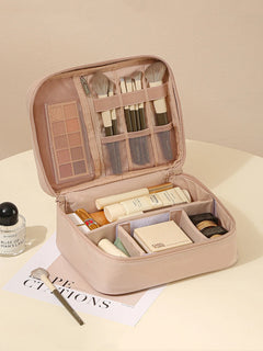 Thickened Oxford Cloth Material, Single or Double Layer, Unisex, Fashionable Toiletry and Makeup Bag, Suitable for Travel, Vacation, Work Trips, Daily Outings, Convenient and Multifunctional Toiletry and Makeup Bag, for Storing and Organizing Power Banks, Data Cables, Lotions, Skin Care Products, Makeup Brushes, Toothbrushes, Toothpaste, Etc., Waterproof Travel Makeup Bag, Essential for Storing Makeup Brushes and Embroidery Tools