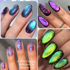 7Ml Reflective Cat Magnetic Gel Nail Polish Dynamic Double Light Magnet Gel Polish Semi Permanent UV Gel for Nail Art
