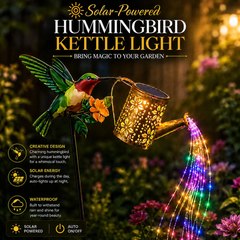 Bird Shape Iron Frame Water Jug Solar LED Lamp - Water Resistant Outdoor Garden Decorative Lights for Home Improvement, Halloween Courtyards, Garden Decorative Lighting