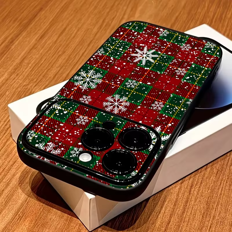 Christmas Plaid Snowflake iPhone Case