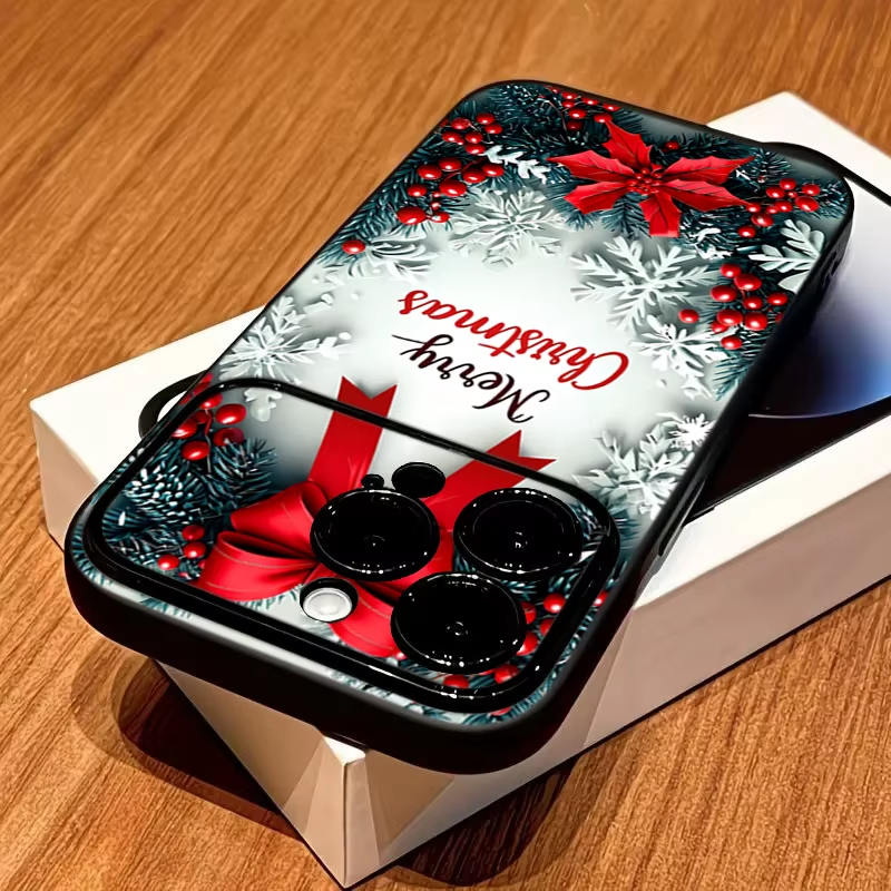 Christmas Snowflake Bow iPhone Case