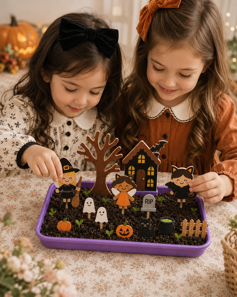 Halloween Fairy Garden Refill ( Fairies, soil & seeds)