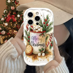 Christmas Hot Cocoa 3D Wavy iPhone Case
