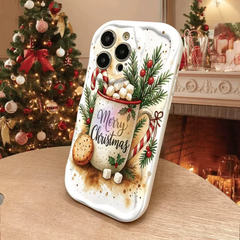 Christmas Hot Cocoa 3D Wavy iPhone Case