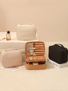 Thickened Oxford Cloth Material, Single or Double Layer, Unisex, Fashionable Toiletry and Makeup Bag, Suitable for Travel, Vacation, Work Trips, Daily Outings, Convenient and Multifunctional Toiletry and Makeup Bag, for Storing and Organizing Power Banks, Data Cables, Lotions, Skin Care Products, Makeup Brushes, Toothbrushes, Toothpaste, Etc., Waterproof Travel Makeup Bag, Essential for Storing Makeup Brushes and Embroidery Tools