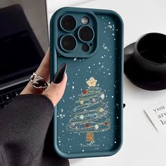 Christmas Tree Printed Soft TPU Case for Iphone 18 17 15 16 Pro Max 14 13 12 Pro Max 17E 11 17 16E Shockproof Phone Cover