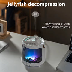Aurora Jellyfish Aroma Humidifier, 7 Color Light, Dual Mist Modes, 2H/8H Timer, 300Ml, Essential Oil Diffuser, Christmas Gift