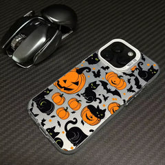 Halloween Cat Pumpkin Bat Phone Case for Iphone 13 14 15 16 17 Pro Max plus 16E 17E 17 Air 11 18 Pro Shockproof Funda Back Cover