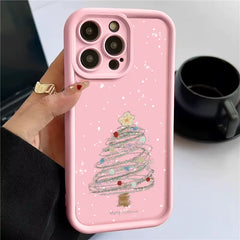 Christmas Tree Printed Soft TPU Case for Iphone 18 17 15 16 Pro Max 14 13 12 Pro Max 17E 11 17 16E Shockproof Phone Cover