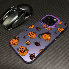 Halloween Cat Pumpkin Bat Phone Case for Iphone 13 14 15 16 17 Pro Max plus 16E 17E 17 Air 11 18 Pro Shockproof Funda Back Cover