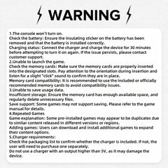 Portable Game Console, Rechargeable Handheld Game Console with Built-In Games, Classic Home Game Console, HD Screen Game Console for Home, Protective, Handheld Gaming Console