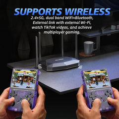 Portable Game Console, Rechargeable Handheld Game Console with Built-In Games, Classic Home Game Console, HD Screen Game Console for Home, Protective, Handheld Gaming Console
