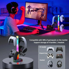Game Controller Holder, Game Controller Display Stand with RGB Light Effect, Console Accessories for PS5 Controller/Xbox Controller, Switch Controller, Game Accessories, Game Peripherals