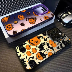 Halloween Cat Pumpkin Bat Phone Case for Iphone 13 14 15 16 17 Pro Max plus 16E 17E 17 Air 11 18 Pro Shockproof Funda Back Cover