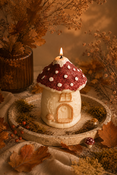 Mushroom House Candle
