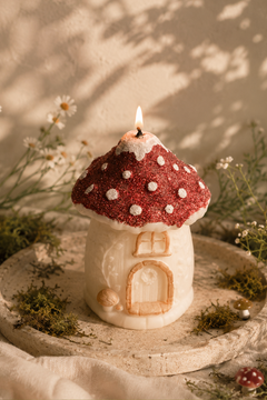 Mushroom House Candle